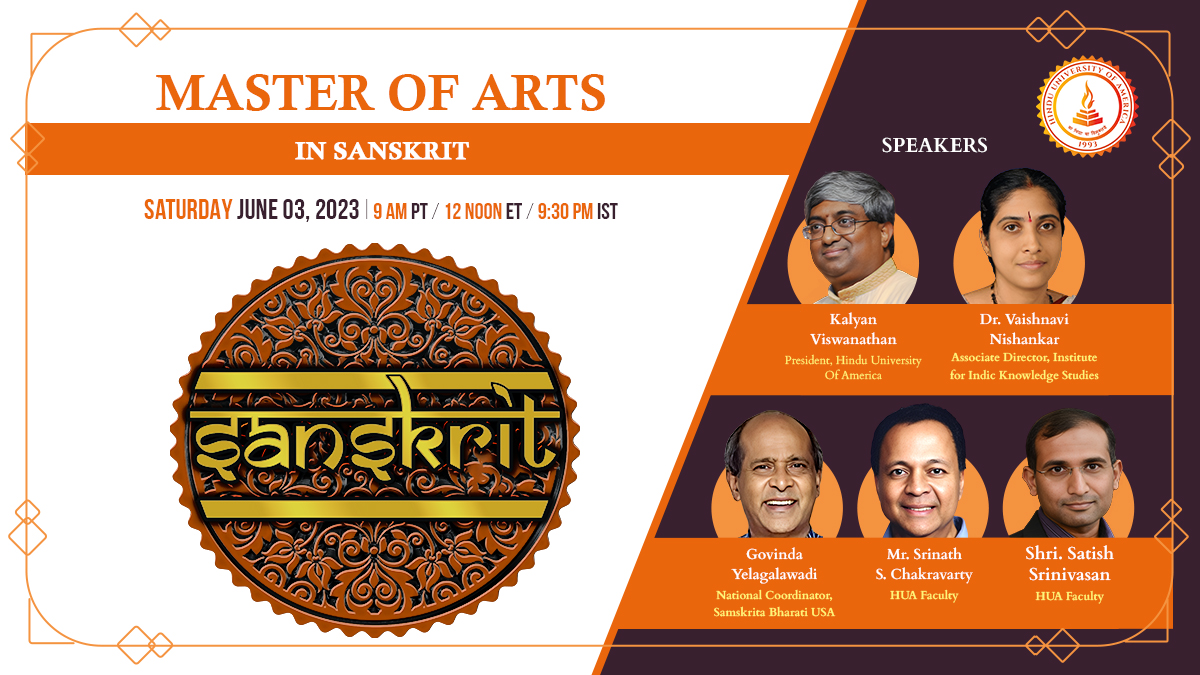 Master of Arts in Sanskrit confirmation